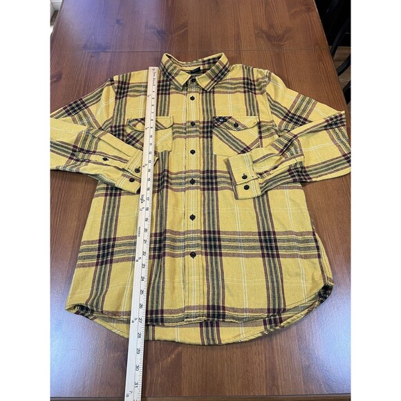 Sun Diego Shirt Mens Medium Yellow Plaid Flannel Long Sleeve Button Up‎ Casual - Picture 6 of 9
